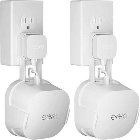 حامل تثبيت على الحائط بمنفذ COOLWUFAN لنظام eero 6 أو eero 6+ شبكة Wi-Fi [غير مناسب لشبكة eero]، لا توجد أسلاك فوضوية، حامل تثبيت سهل التركيب لنظام eero 6 & eero 6+ شبكة Wi-Fi (3 عبوات) in Kuwait