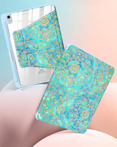 حافظة لجهاز iPad الجيل العاشر مقاس 10.9 بوصة، غطاء فوليو مع حامل قلم رصاص للأطفال والبنات والنساء اللطيفة على شكل فراولة وجرلي جميلة كاواي حامل دوار زهري لحافظات Apple iPad 10 Gen 2022 in Kuwait