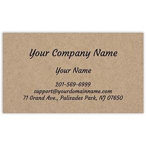 Custom Premium Business Cards 100 pcs Full color - Printed on 16pt(350gsm) or14pt (308gsm) Classic matte paper, Made in The USA (Kraft-Floral)