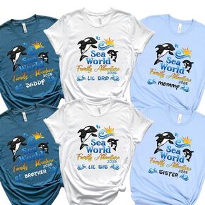 Sea World Family Adventure 2025, Family Sea World Shirts, Sea World Family Vacation Tee, Family Cruise Shirts, Cruise Group Shirt, Cruise