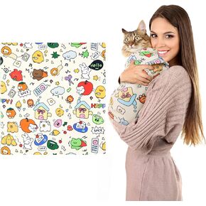 Cat Grooming Wrap, Cat Grooming Supplies for Cutting Nails, Cat Restraint for Nail Clipping to Anti-Scratch/Runaway/Bitten, Cat Swaddle Wrap for Calming & Holding Cat (XL (Within 18lbs))