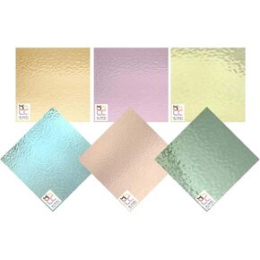 Wissmach 6 Sheet Pastel Tone Variety Stained Glass and Mosaic Glass (4"x6") by BiNARi Glass Studio