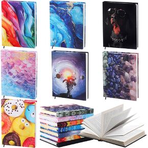 7 Pcs Stretchable Book Cover with Bookmarks Reusable Jumbo Book Cover Protector Up to 10 x 12.5 Inch Protective Fabric Textbook Box, School Supplies