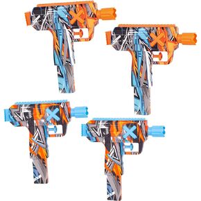 4 Pack Watergun, Water Guns for Kids - Mini Water Gun, Squirt Guns for Kids Gges 3-5 with Doodle Patterns, Pool Party Favors Water Blasters, Summer Water Toys for Outdoor Pool & Beach Splash Games