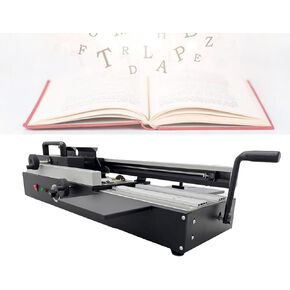 TECHTONGDA Hot Melt Glue Binding Machine A4 Desktop Hot Glue Book Binder, 110V Manual Book Binding Machine with Double Roller Applicator, 200 Books Per Hour