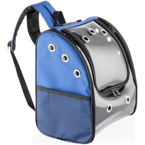 Cat Backpack Carrier Pet Buble for Cat Dog Animal Breathable 11 Holes Foldable Small Medium LargeTransparent Large Space Great for Easy Travel Airline Hiking Outdoor Up to 22 Lbs (Black)