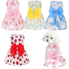 choyaxo 4pcs Cute Dog Dress Pet Dress Puppy Skirt Summer Pet Clothes for Puppy Small Cats in Saudi Arabia