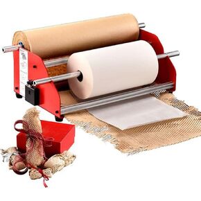 Honeycomb Packing Paper Roll Dispenser, Wrapping Paper Dispenser Stand, w/Dual-axis Design, Anti-Vibration Buffer Layer, for Breakables (Red)