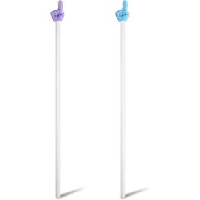 2 Pcs Big Finger Teacher Pointers, Hand Shape Reading Guides Pointer Stick Classroom Teaching Aids for Classroom Presentation whiteboard Interactive Learning Reading Supplies(Blue, Purple)
