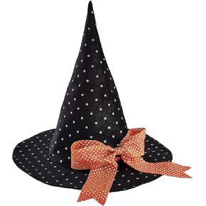 Mud Pie Dancing Witch Hat, Polka Dot, Fits ages 3-10