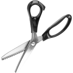 Professional Dressmaking Pinking Shears Scissors, Stainless Steel Blades 3 5 7mm, Round, 23 cm, Anatomically Designed Handles, Scissor for Fabrics, Linings, Leather, And Craft