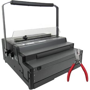 TruBind Heavy Duty Manual Coil Binding Machine with Electric Inserter | 25 Sheet Punch Capacity | Bind up to 440 Sheets | 46 Fully Disengageable Dies | 4:1 Pitch | 1-Year Warranty