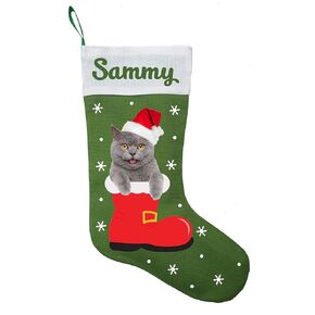 Chartreux Christmas Stocking, Custom Chartreux Christmas Present