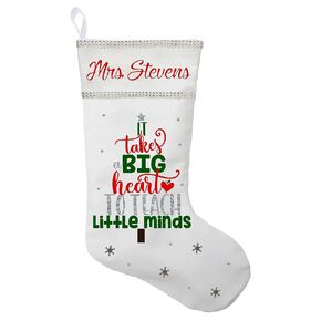 Teacher Christmas Stocking, Custom Teacher Stocking, Christmas Stocking for Teachers, Teacher Christmas Present