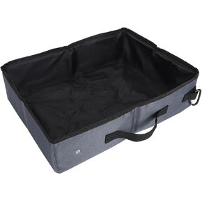 صينية القمامة القط ، سعة فسيحة محمولة Cat Evalet Box 600d Oxford Fabric للمشي لمسافات طويلة للسفر (L)