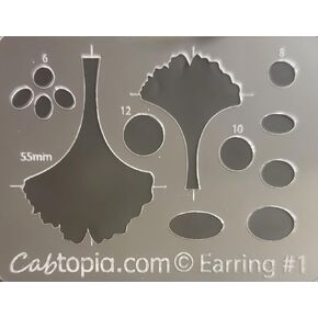Cabtopia - Jewelry Design Template Stencil"Earring #1"