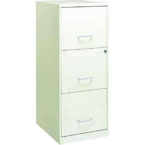 Hirsh Industries 3 Drawer Metal Vertical File Cabinet with Lock, Letter-Size, in Gray