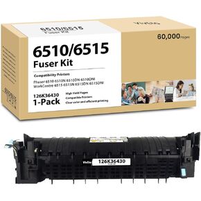 Phaser 6510 Workcentre 6515 Fuser Unit 126K36430 Replacement for Xerox 6510 6515 Fuser Kit for Phaser 6510 6510N 6510DN 6510DNI WorkCentre 6515 6515N 6515DN Printers, 1-Pack 6510 Fuser Assembly(110V)
