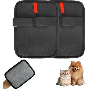 2 Pcs Static Pet Hair Remover Glove, Double Sided Reusable Electrostatic Pet Cat Dog Hair Removal Grooming Brush