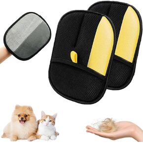 Pet Hair Removal Glove for Cats & Dogs, 2025 New Pet Hair Remover Brushing Gloves, Reusable Pet Hair Remover Glove, Double-Sided for Couch, Clothing, Carpet, Car Seat (2)