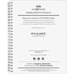 AT-A-GLANCE 2026 Planner Refill, Weekly & Monthly, 7" x 8.75", Medium, Executive, DayMinder, Refill for G545 Line Planners (G5455026)