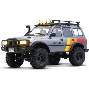 FMS 1/10 LC80 RC Crawler, FCX10 Toyota RC Rock Crawler with Lighting, Hobby Grade Offroad RC Car for Adults, RS Need to Complete (Grey)