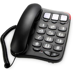 New Multifunctional Desktop Telephone for The Elderly, Equipped with Photo Storage, Quick Dialing, Large Buttons, Volume Control, Large Flash, Extra Long Phone line, Speaker, etc