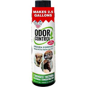 Show Out Odor Control & Urine Smell Remover - Eliminates Odors from Dog, Pet, Horse, Cat, Trailers, Carpet and Homes - Makes 2.5 Gallons of Spray. Pee Odor Destroyer, Eliminator & Enzyme Cleaner
