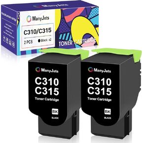 2-Pack C310/C315 Toner Cartridges Black - High-Yield Replacement for Xerox 006R04356 006R04357 Compatible for Xerox C310 C310DNI C310DNIM C315 C315DNI Printer,3000 Pages per Cartridge