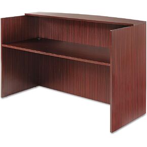 Alera ALE Valencia Series Reception Desk w/Counter,71w x 35 1/2d x 42 1/2h, Mahogany