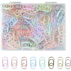 160 Pieces Cute Paper Clips, Mini Paper Clips for Women's Document Note Classification and Organization (Rose Gold/Gold/Silver/Retro/Pink/Purple/Blue/Green)