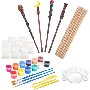 Col-Pary Magic Wand Making Kit,DIY Art Craft Set for Student Kids Gift,School Activities,Wizard Cosplay Masquerade,Halloween Supplies Décor,Student Rewards - 25 PCS in All