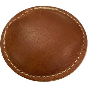 2 1/2" Circle Shot Filled Leather (Map) Paperweight (148-LW)