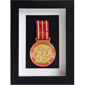 Medal Shadow Box Display Case-Medal Frame,Medal Display Frame,6" x 8"Medal Case Display Box,for Military Medal Display,Runners,Marathon,Military,Gymnastics & All Sports Medals Display(Black)