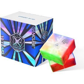 GAN 251 M Air 10th Anniversary Special Edition, 2x2 Speed Cube Magnetic Mini Brain Teaser 42 Magnets Puzzle Fidget Toy for Kids Adults