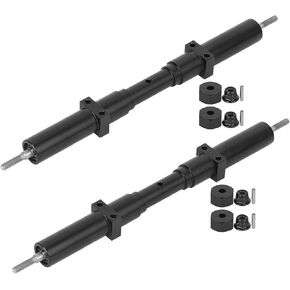 2pcs 1/10 RC Wheel Axles Set, Metal Non Powered Rear Wheel Axle RC Car Upgrade Parts Replacement, Rc Vehicle Axles Compatible with Tamiya 1/10 RC Tractor Truck, Flatbed Trailers