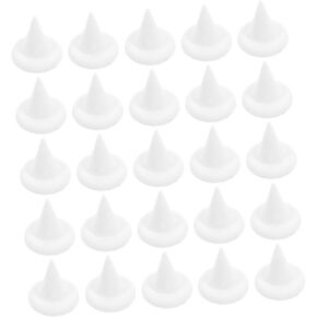 Nuobesty 25pcs الأظافر الحرارية الخزفية لاستخدام صغير أدوات دعم الفخار لمشاريع فنية الطين يمنع التصميم الفريد