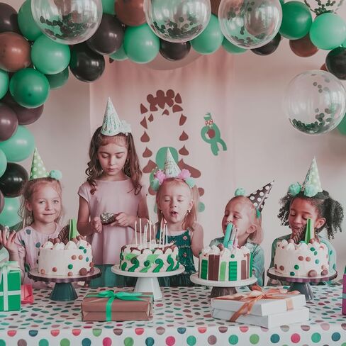 البالونات الخضراء والبنية ، 12 بوصة رجعية خضراء سوداء اللاتكس بالونس Confetti الأسود بالون الأخضر للبنينا فيديو لعبة الغابة حفلة سفاري حفلة زفاف زفاف زفاف زفاف عيد ميلاد in Saudi Arabia