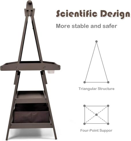 Costzon Kids Art Easel ، 3 في 1 لوحة مزدوجة على الوجهين مع لوحة بيضاء مغناطيسية ، لفة الطباشير والورق ، رف تخزين ثنائي المستوى وصناديق 2 ، دافئة للأطفال ، الأطفال الصغار ، هدية للبنين ، الفتيات in Kuwait