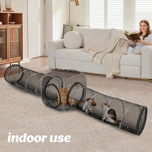 أثاث القطط للأنفاق القطنية المحمولة في الهواء الطلق والخارجية ، حاوية بيت الكلب ، كاتو محمولة للقطط الداخلية ، الكلاب والحيوانات الصغيرة ، سهلة التوصيل بالخيام أو المكعبات ، 2 عبوات. in Kuwait