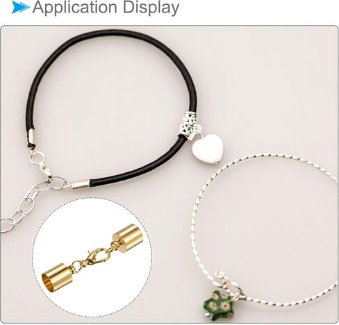 Leather Cord End Cap with Lobster Claw Clasps, 7.5mm ID, Jewelry Connector Findings Rose Gold Tone - (Applications: for Bracelets Necklaces), 5-Pieces in Saudi Arabia