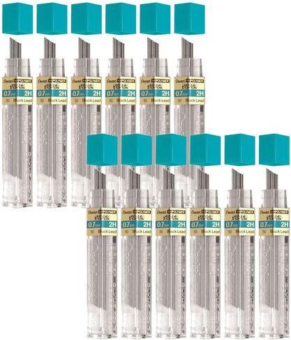 بنتل، سوبر هاي بوليمر، إعادة تعبئة الرصاص، 0.7 ملم متوسط، 2B، 144 قطعة من الرصاص (50-2B)، رمادي in Kuwait