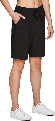 RBX Active Women's Bermuda Short, Quick Drying Long Length Woven Cargo Short with Pockets Sea Green 11-Inch S in Saudi Arabia