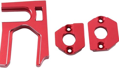 Alloy Center Diff Mount/Differential Cover Mount/Sliding Motor Mount Upgrades for ARRMA 1/8 Typhon/Kraton/Outcast/Notorious/Talion 6S BLX,1/7 Mojave 6S BLX/Limitless(Red) in Saudi Arabia