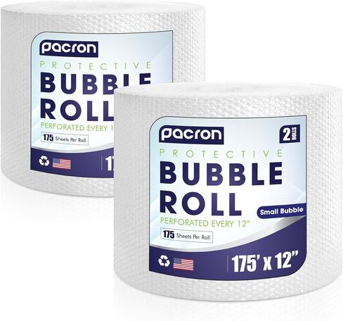Protective Bubble Roll Wrap - 350FT x 12IN Clear, 3/16" Dense Small Bubble Cushioning for Fragile Items, Dish Packing & Packaging Supplies Shipping & Storage - Perforated Every 12IN in Saudi Arabia