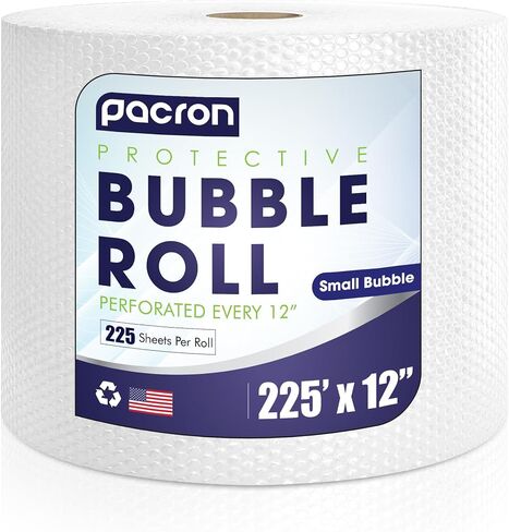 Protective Bubble Roll Wrap - 350FT x 12IN Clear, 3/16" Dense Small Bubble Cushioning for Fragile Items, Dish Packing & Packaging Supplies Shipping & Storage - Perforated Every 12IN in Saudi Arabia