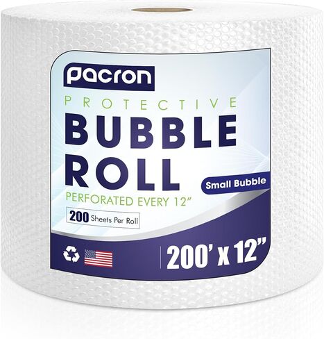 Protective Bubble Roll Wrap - 350FT x 12IN Clear, 3/16" Dense Small Bubble Cushioning for Fragile Items, Dish Packing & Packaging Supplies Shipping & Storage - Perforated Every 12IN in Saudi Arabia