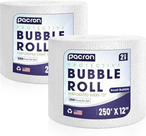 Protective Bubble Roll Wrap - 350FT x 12IN Clear, 3/16" Dense Small Bubble Cushioning for Fragile Items, Dish Packing & Packaging Supplies Shipping & Storage - Perforated Every 12IN in Saudi Arabia