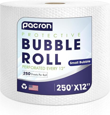 Protective Bubble Roll Wrap - 350FT x 12IN Clear, 3/16" Dense Small Bubble Cushioning for Fragile Items, Dish Packing & Packaging Supplies Shipping & Storage - Perforated Every 12IN in Saudi Arabia
