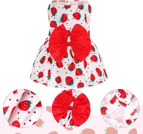 choyaxo 4pcs لطيف الكلب فستان فستان الحيوانات الأليفة جرو جرو ملابس الحيوانات الأليفة الصيف لجرو جرو القطط الصغيرة in Saudi Arabia